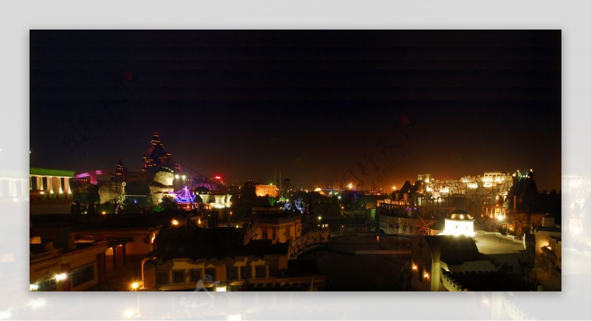 欢乐谷夜景图片