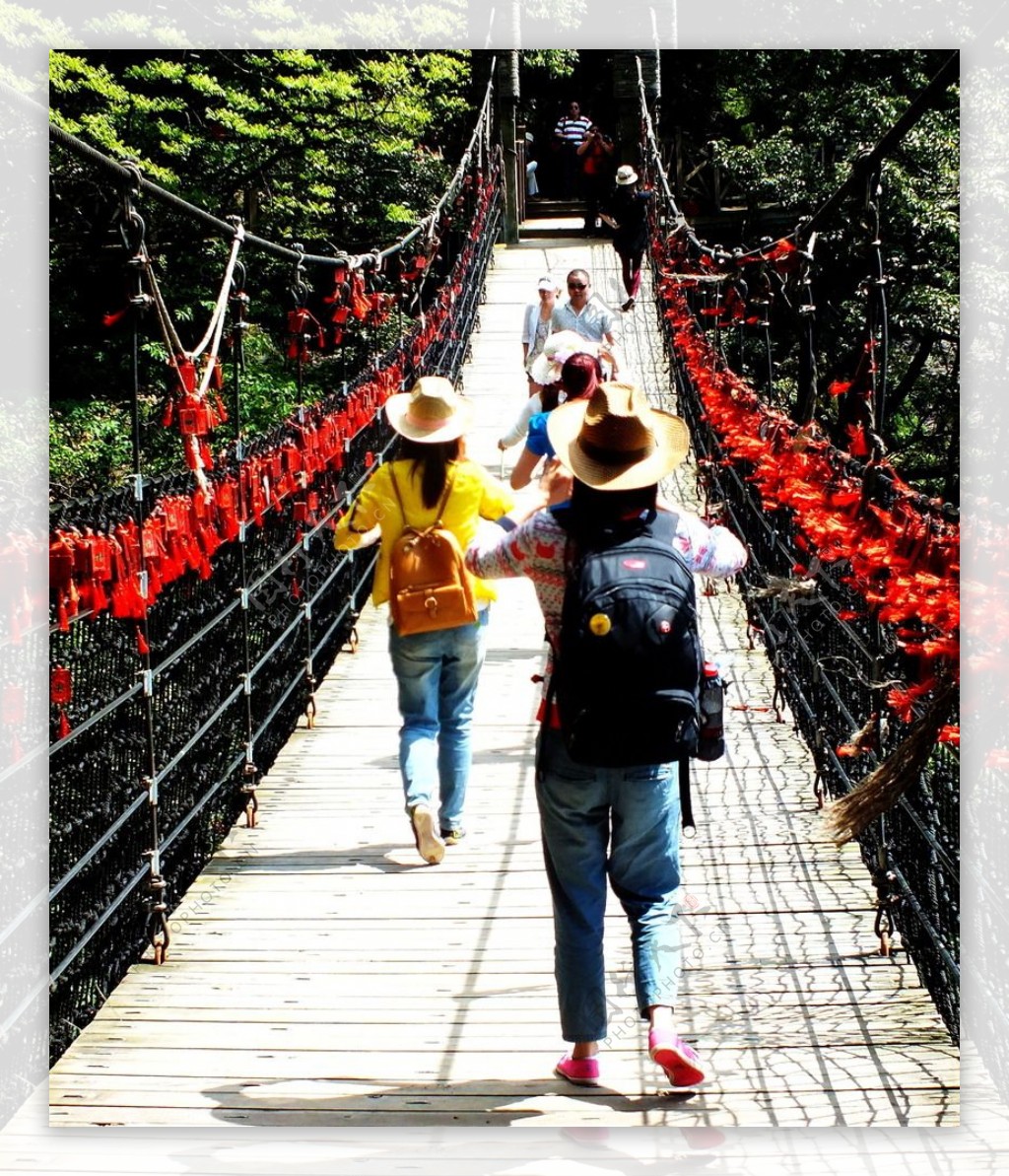 武功山吊桥图片
