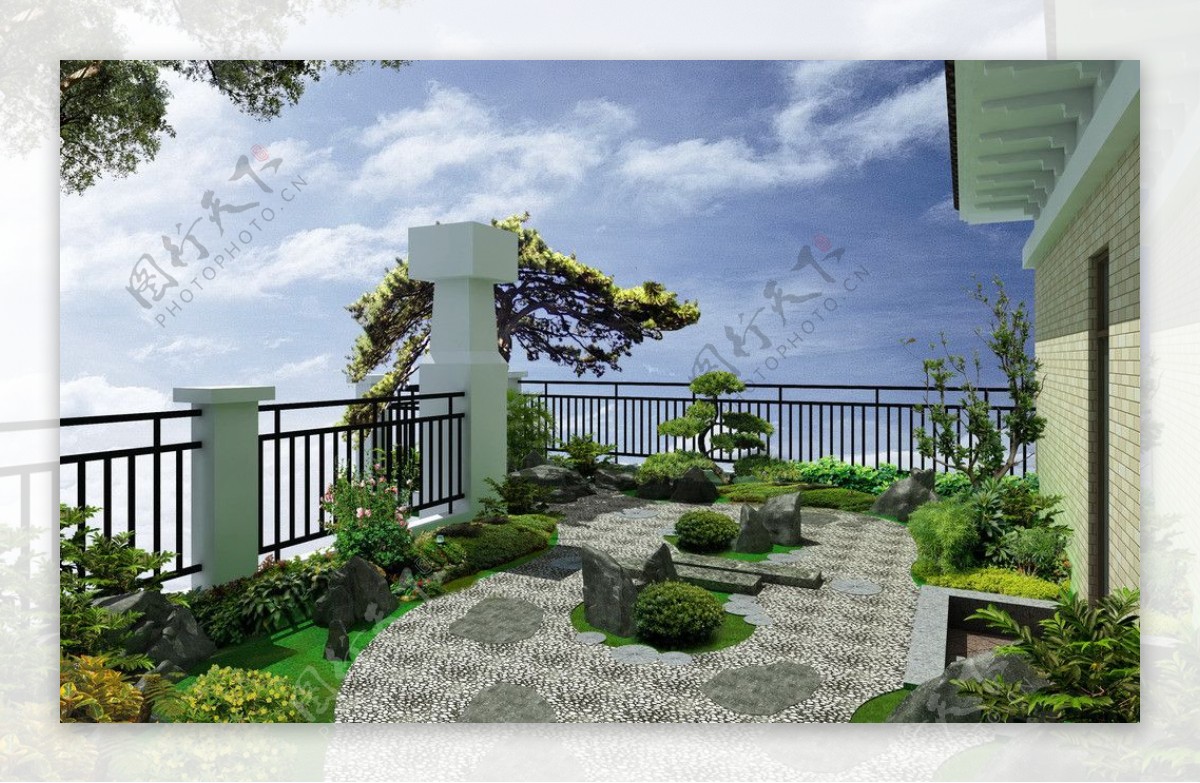 日式天台花园图片