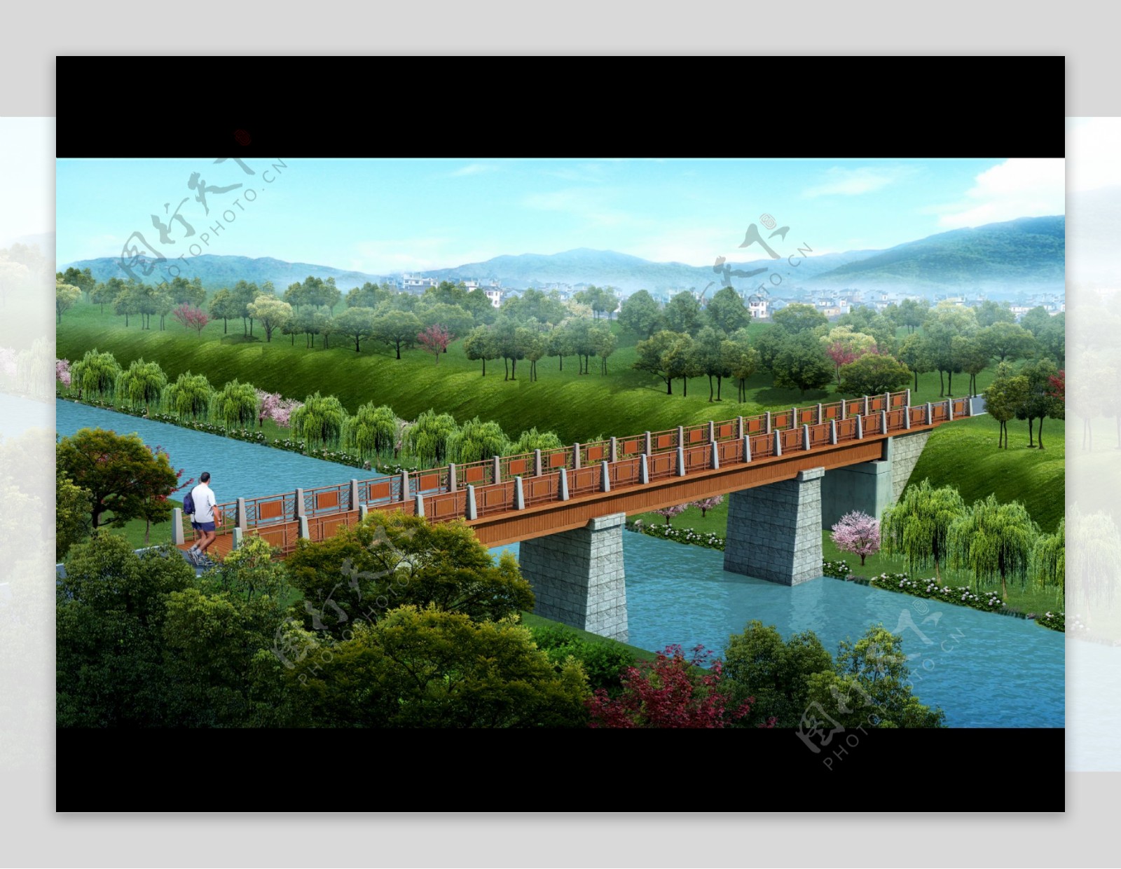 景观桥图片