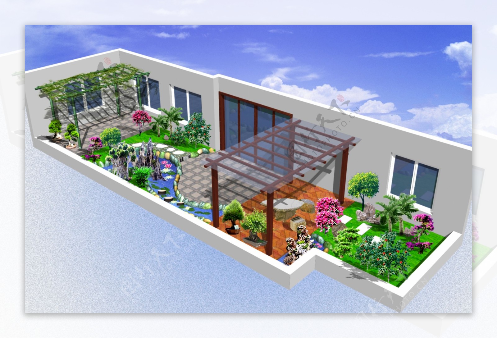 屋顶花园||空间|景观设计|Z87393681 - 原创作品 - 站酷 (ZCOOL)