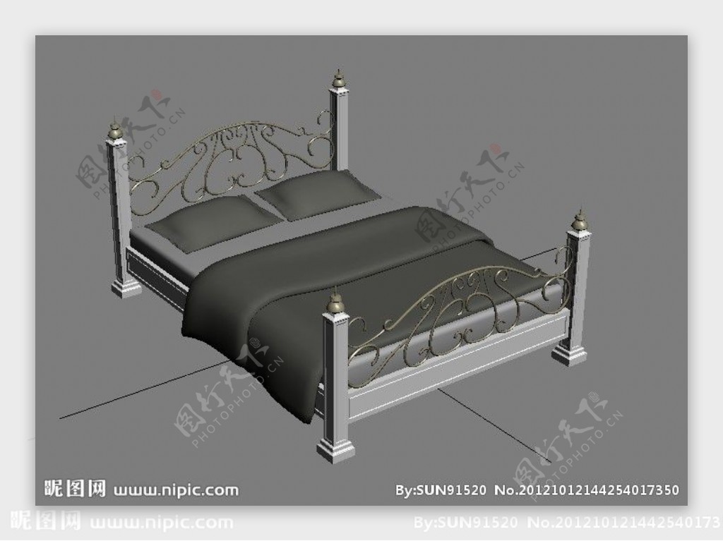 床的模型图片