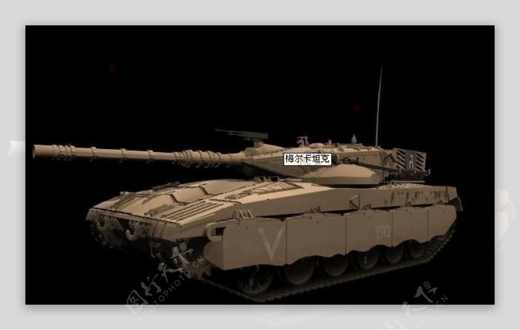 梅尔卡3d坦克模型图片