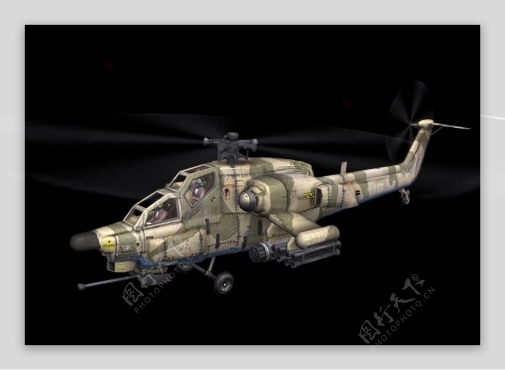 武装直升机3D模型图片