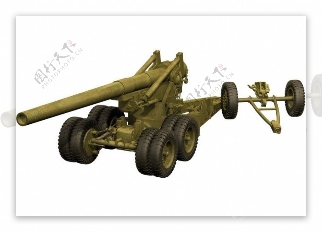 155M自行火炮三维模型图片