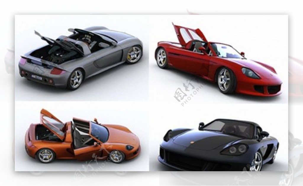 保时捷3D汽车模型图片