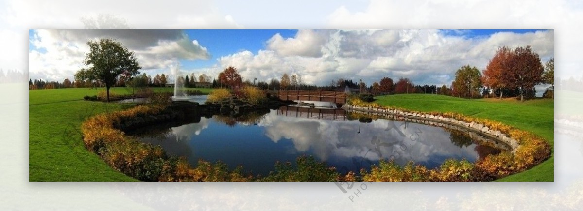 英国牛津郡公园初秋图片