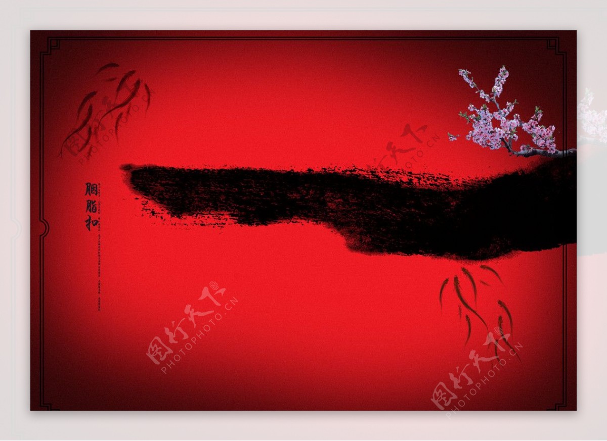 中国风背景模板胭脂扣篇图片