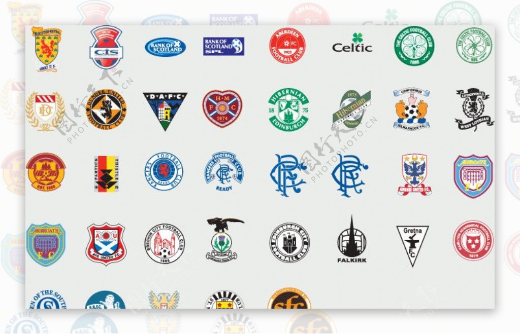 全球2487个足球俱乐部球队标志苏格兰图片