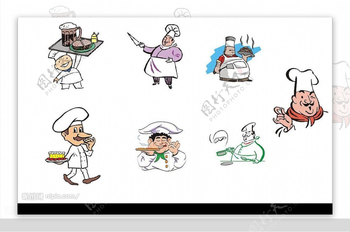 厨师卡通矢量图片