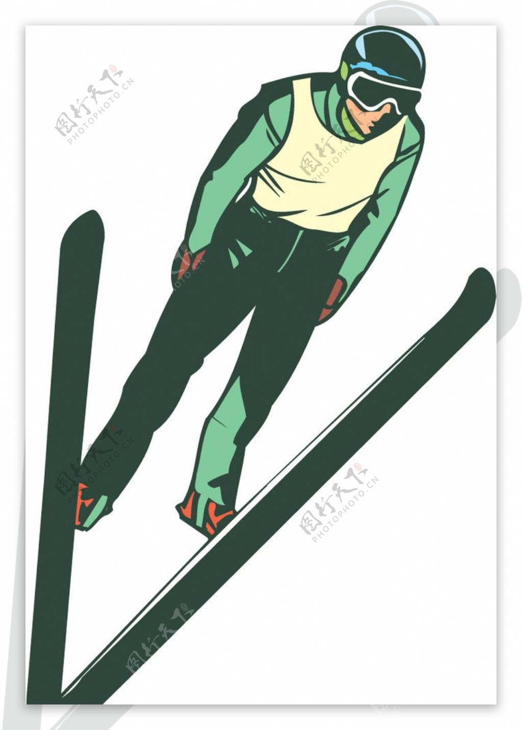 滑雪的人图片