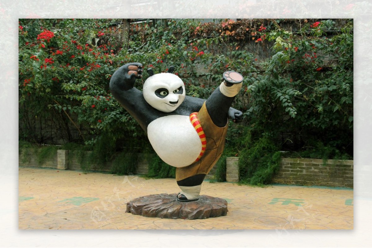 功夫熊猫雕塑图片