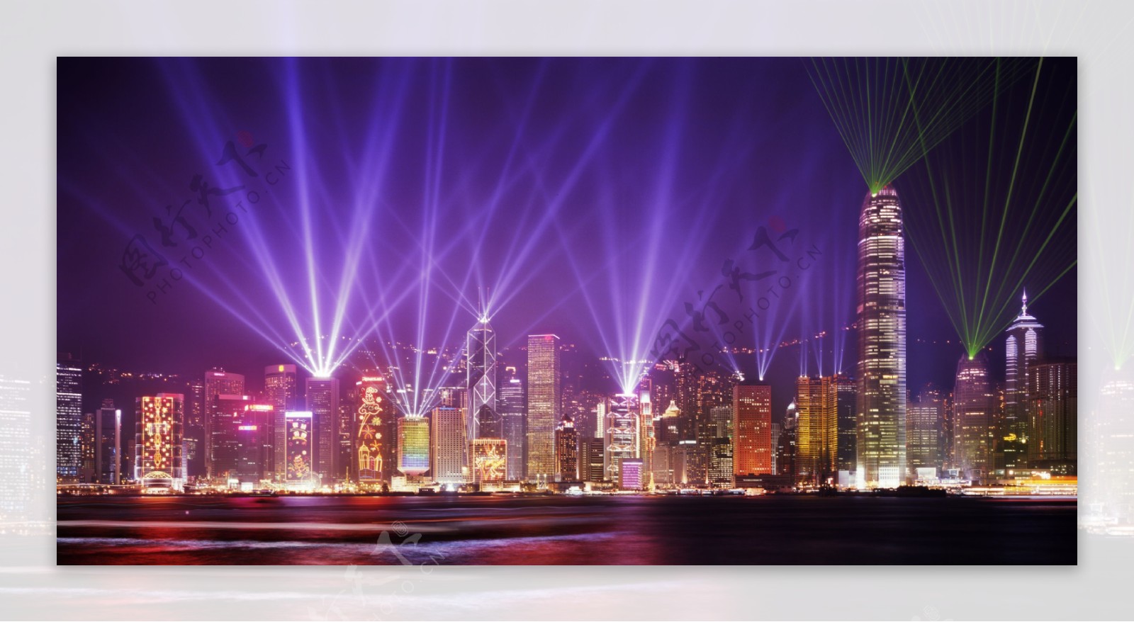 香港都市夜景图片