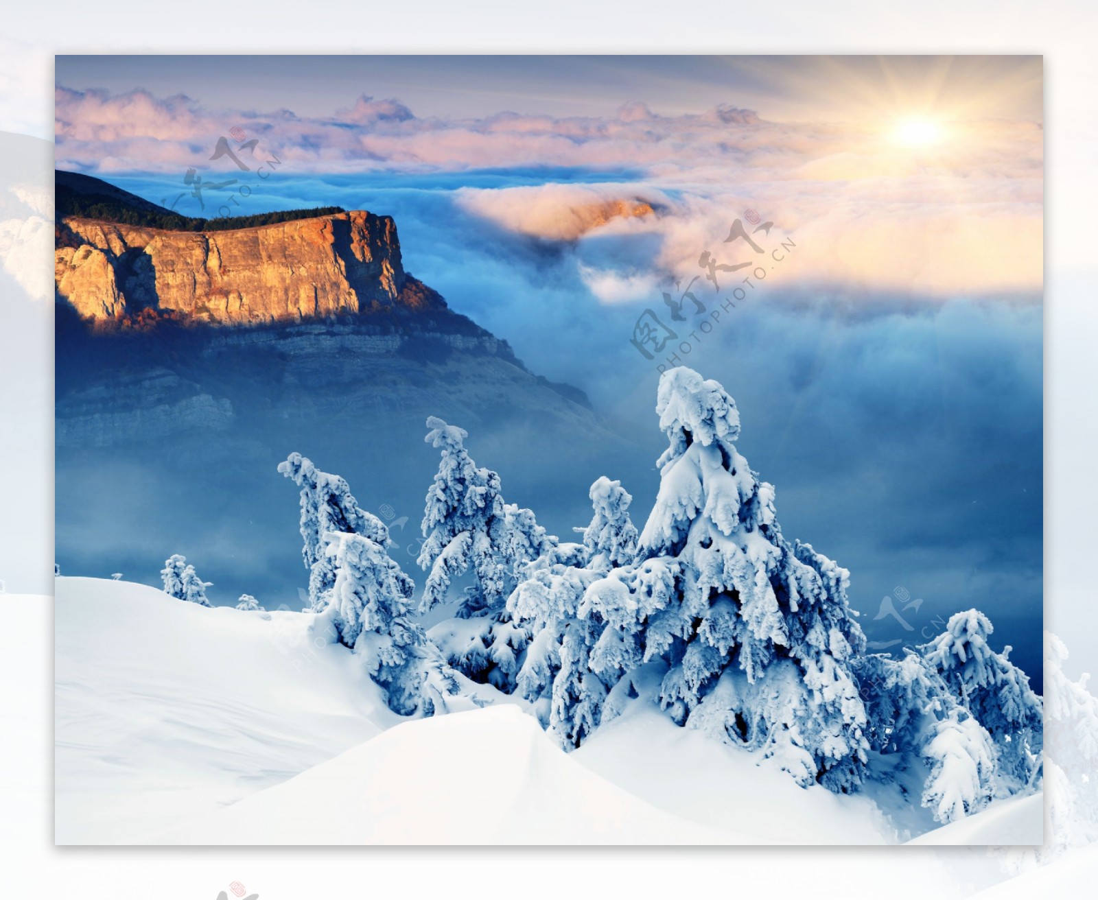 雪山高原风景图片