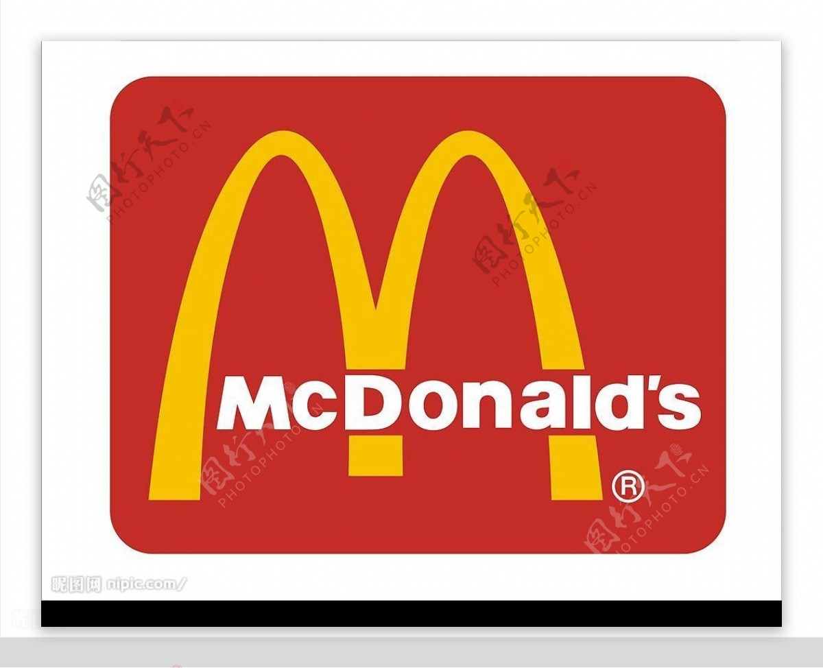 麦当劳灯箱标志图片