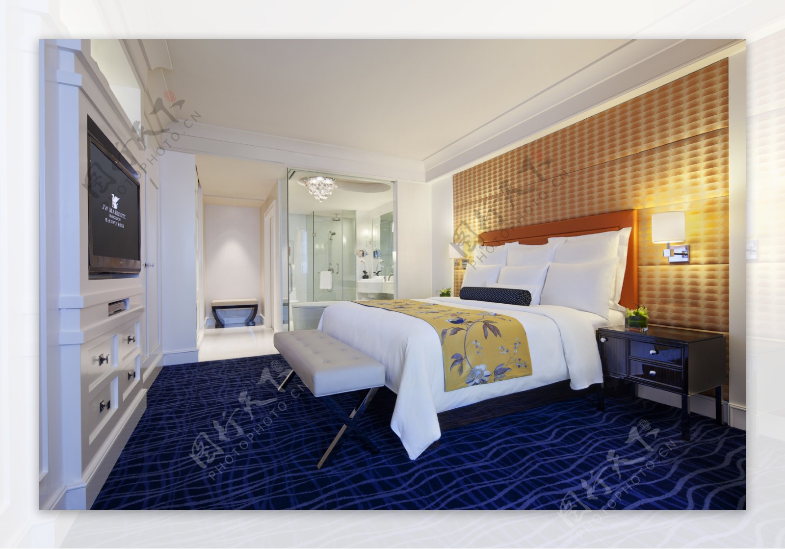 杭州JW万豪酒店套房卧室图片