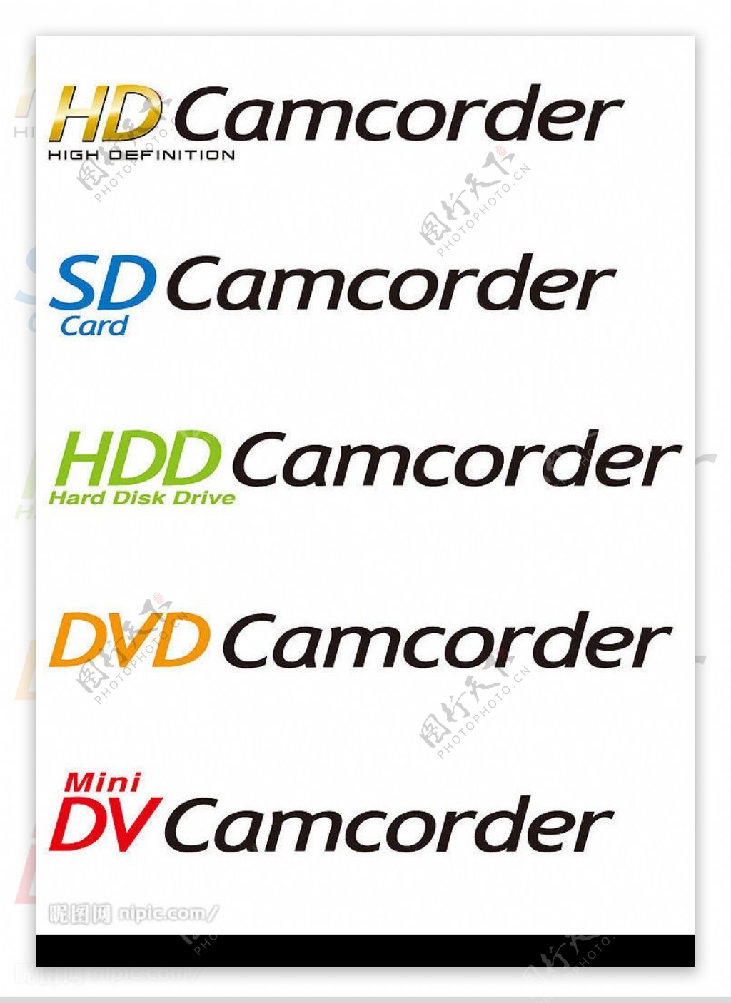 camcorder系列logo图片
