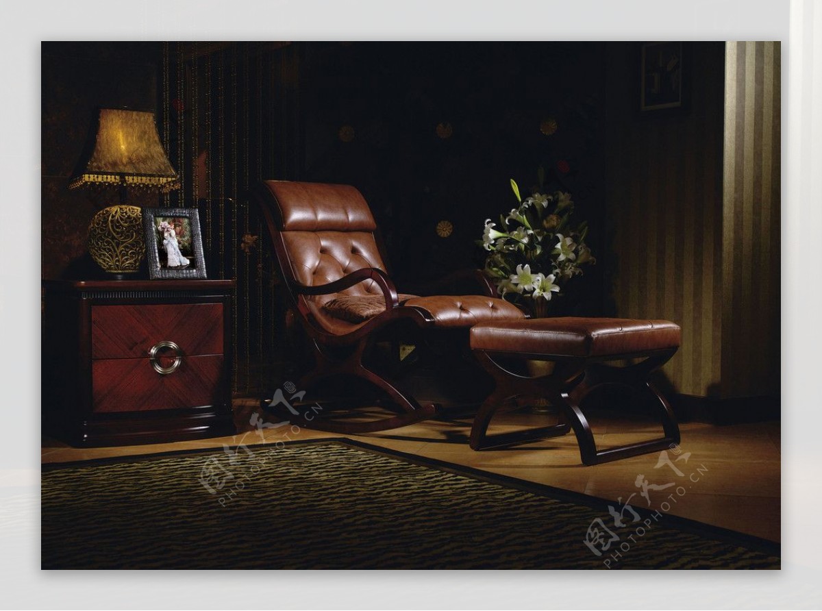 古典休闲躺椅图片