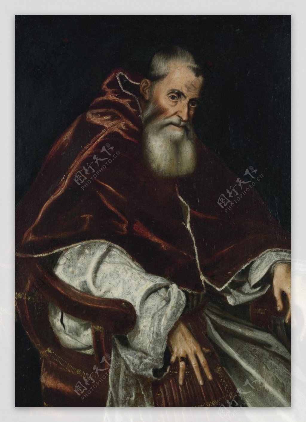 提香教皇保罗三世的画图片