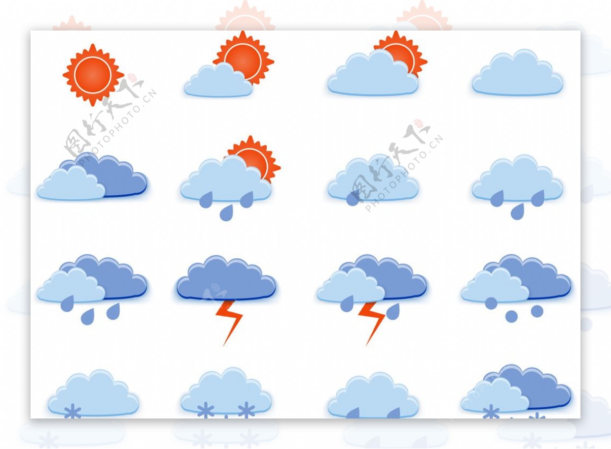 天气预报图标图片