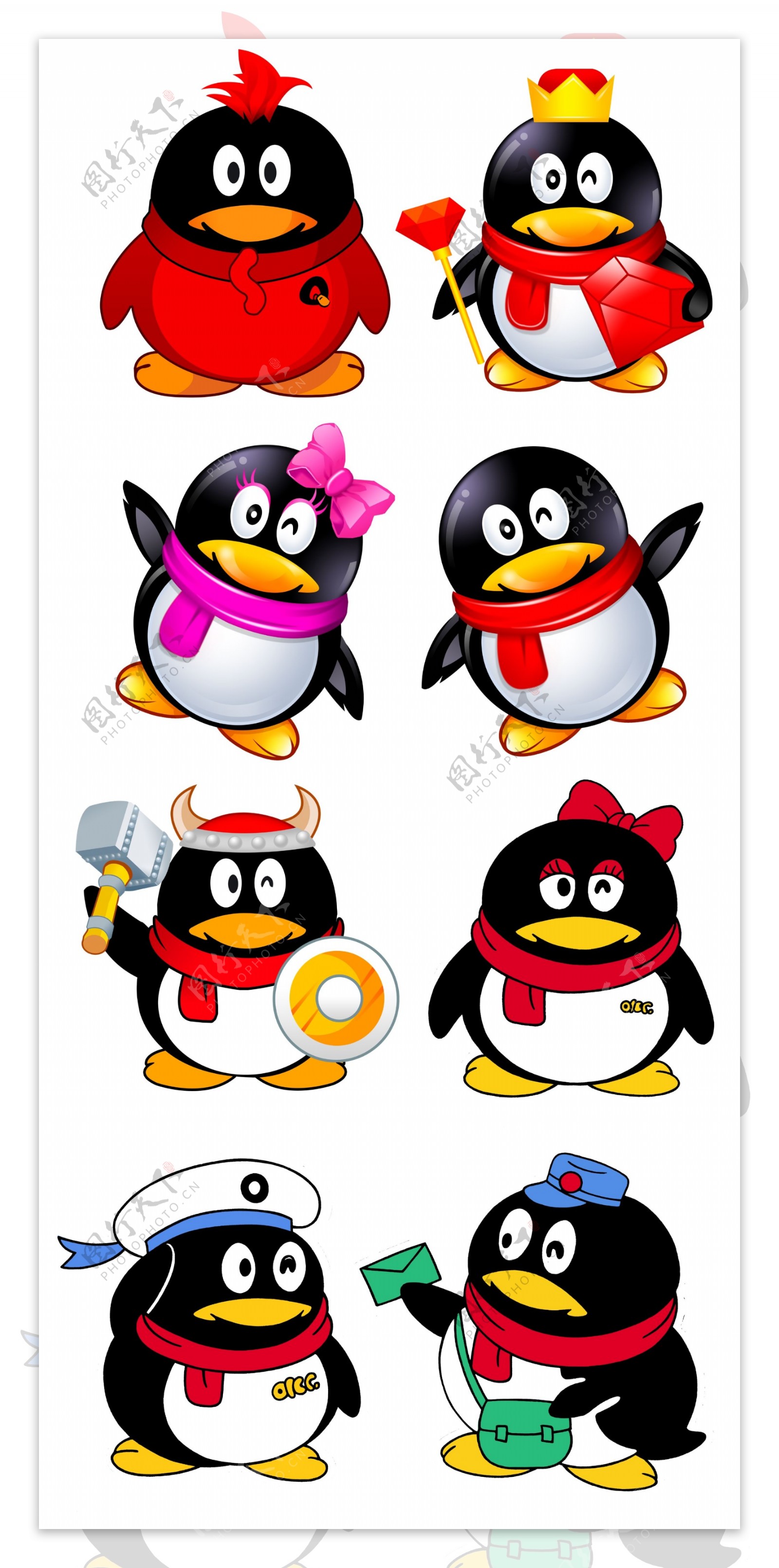 QQ企鹅图标图片