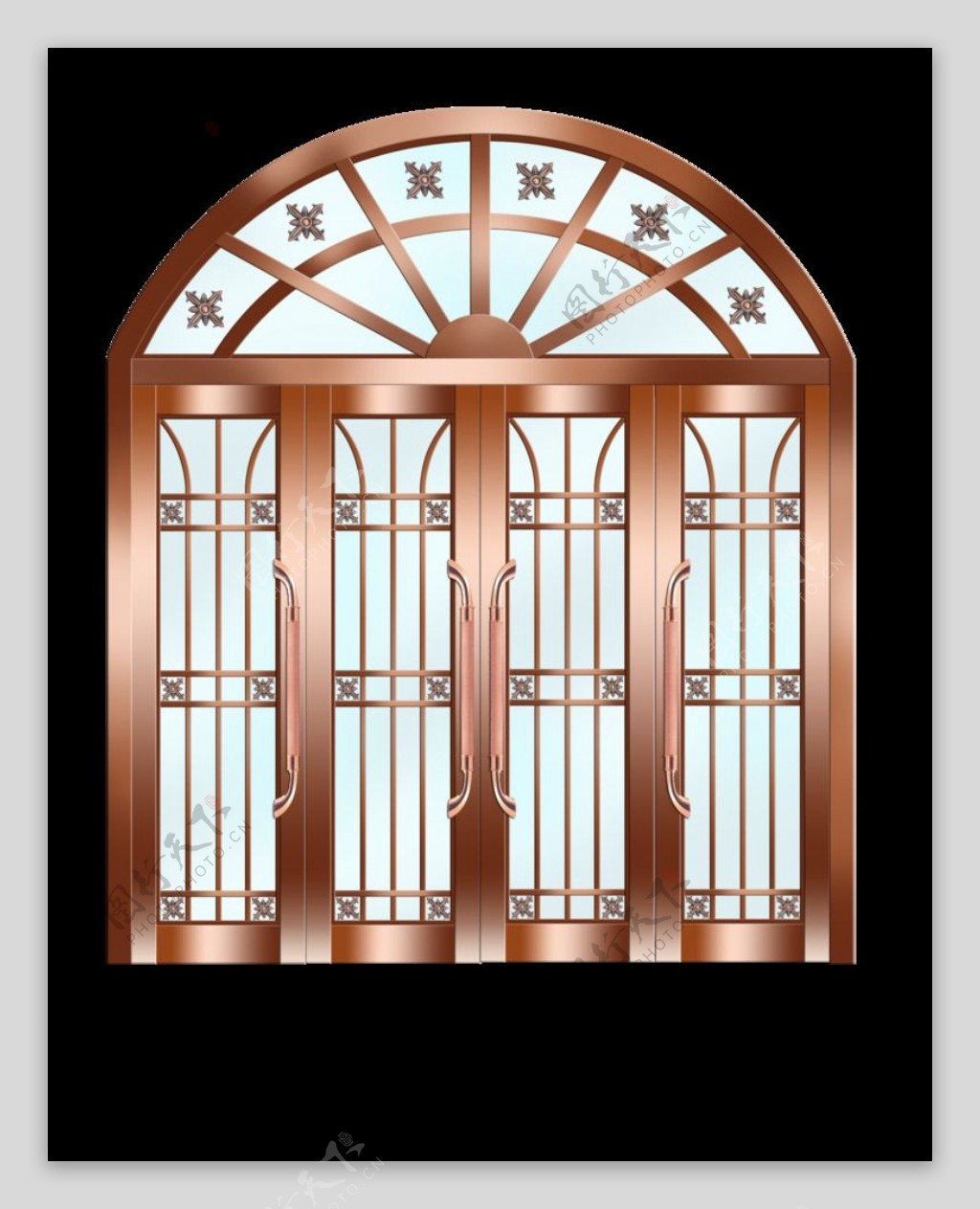 不锈钢金属铜门设计图片