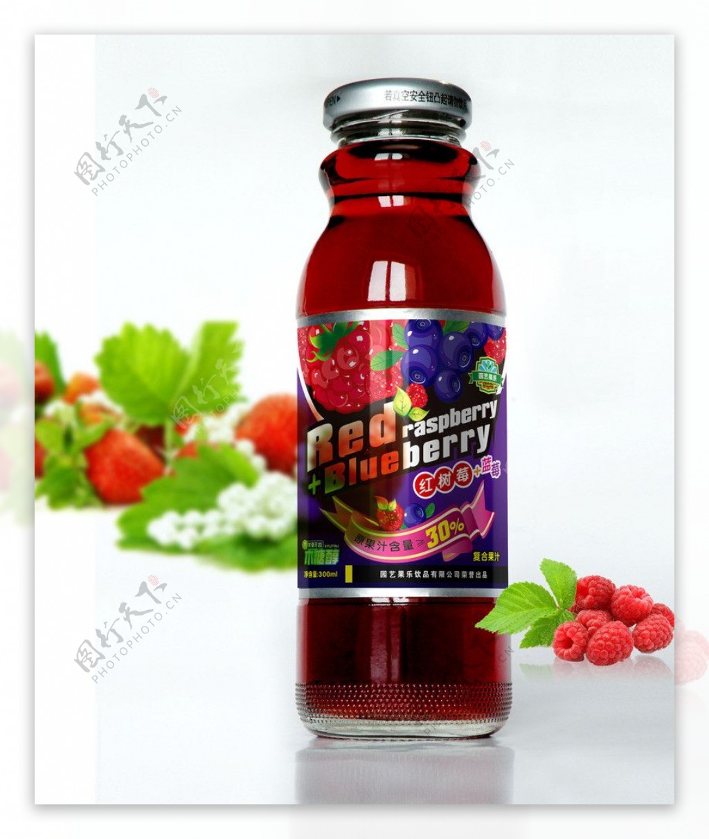 红树莓饮料瓶效果图图片