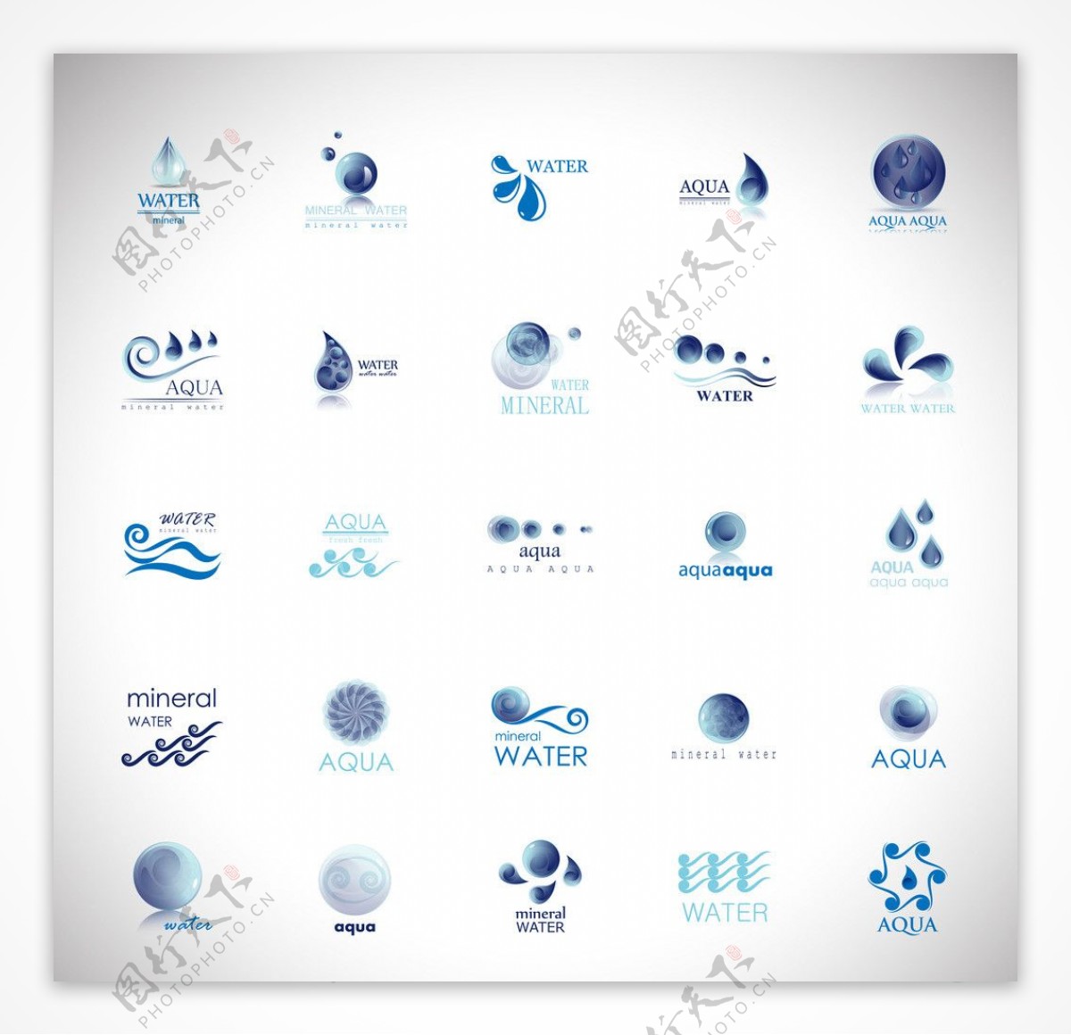 蓝色水花图标图片