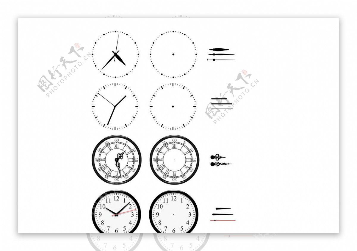 时钟钟表矢量素材图片
