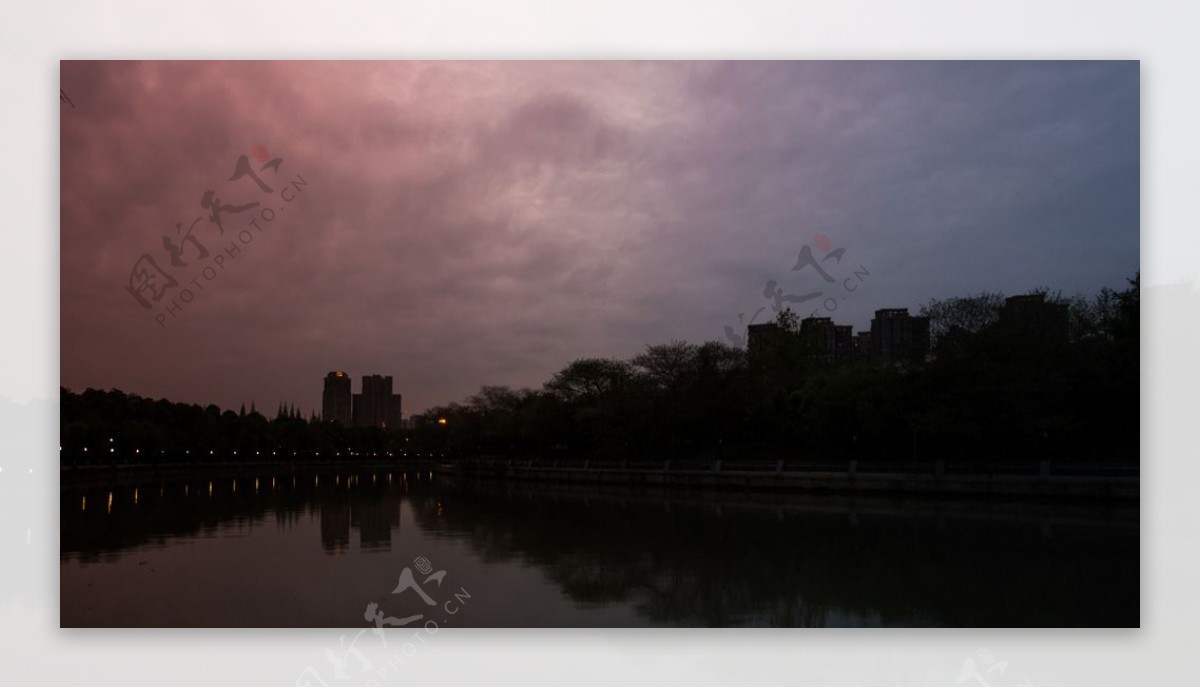 府南河夜景图片