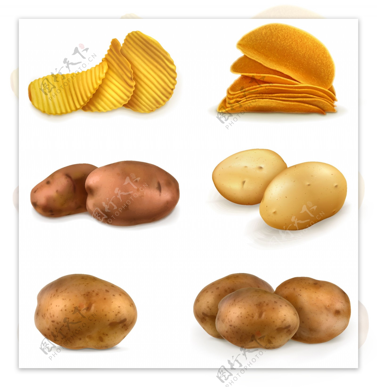 土豆薯片图片