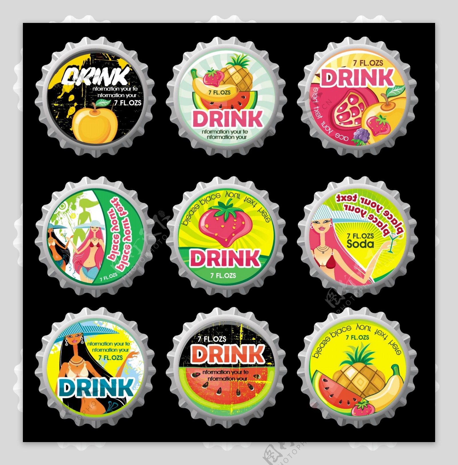 啤酒盖平面广告素材免费下载(图片编号:4489219)-六图网