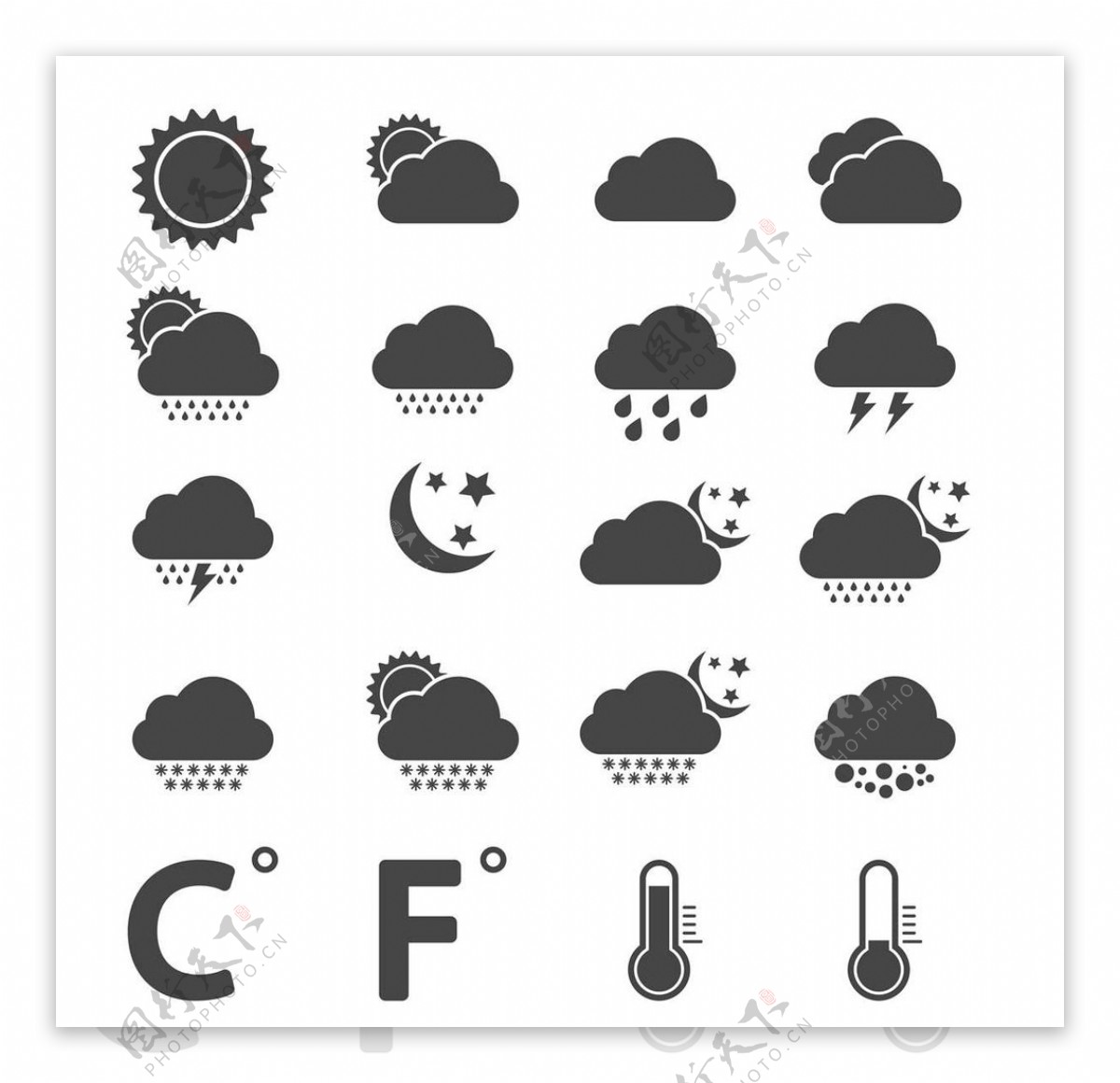 天气图标气象图标图片