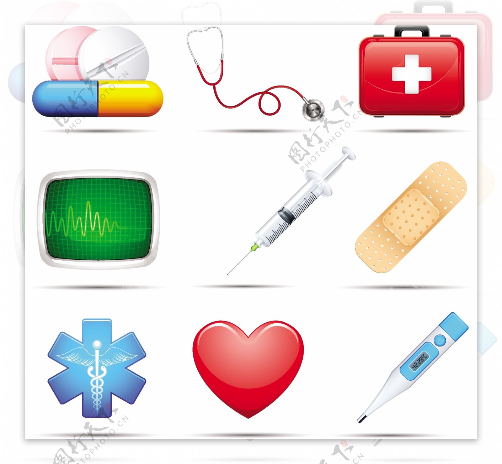 医疗ICON图标标志图片