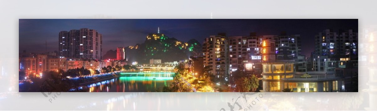 灵城夜景图片