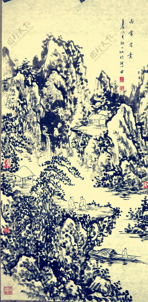 张丙官传统仿古山水图片