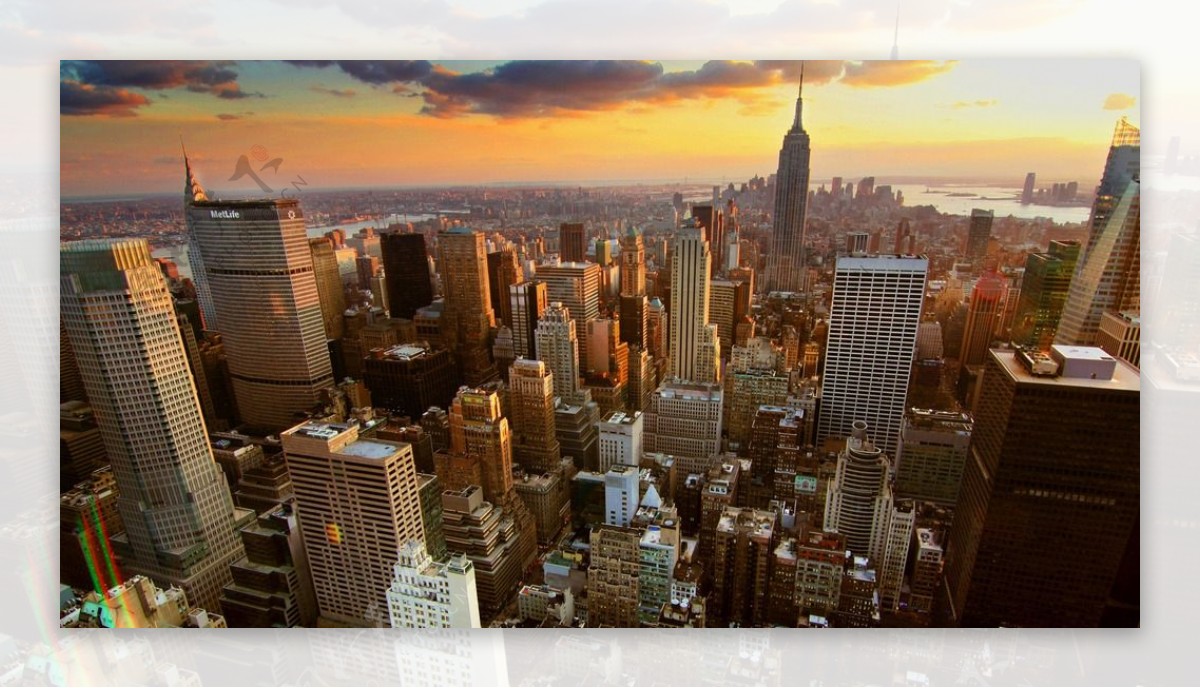 航拍纽约城市图图片