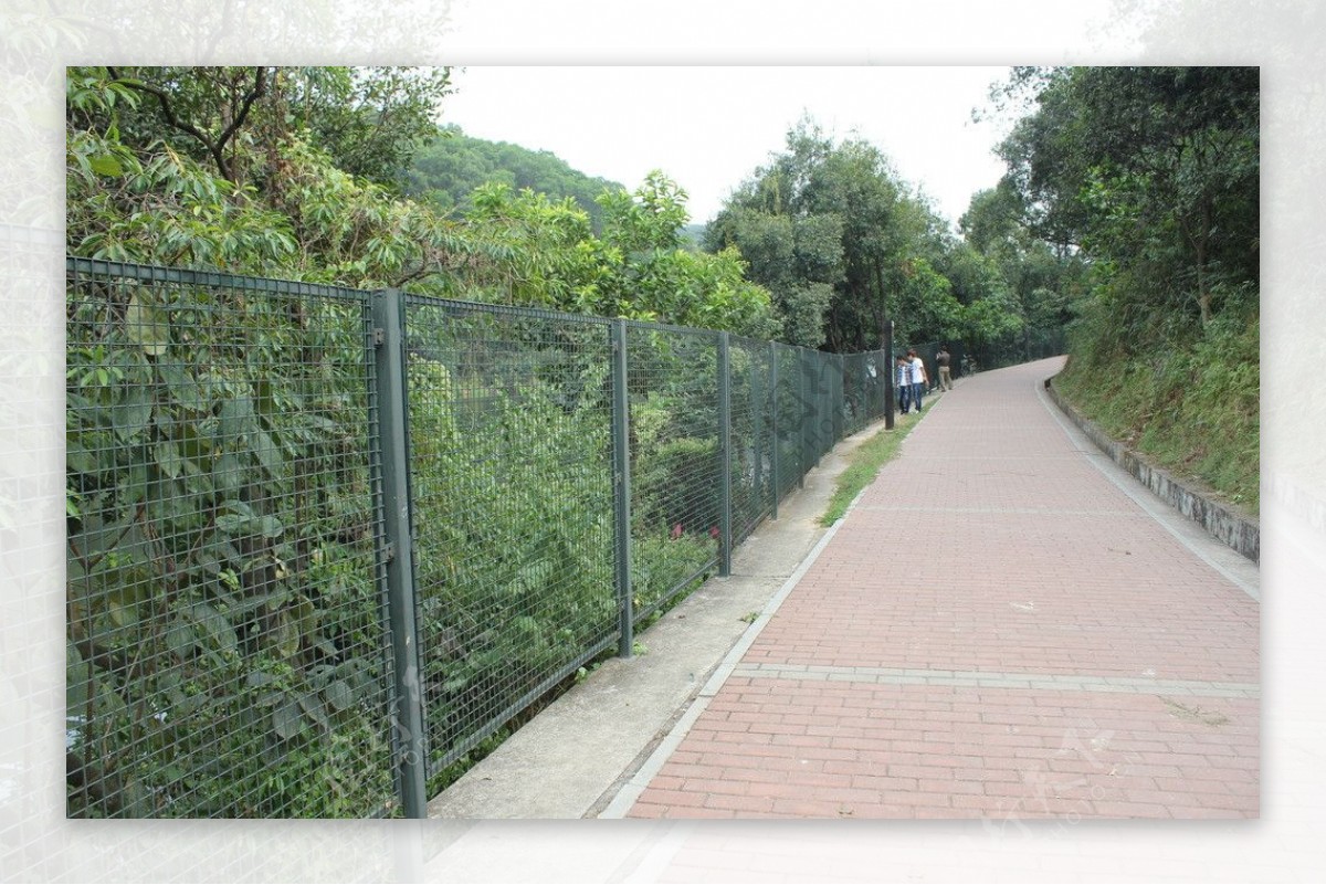 公园防护栏图片