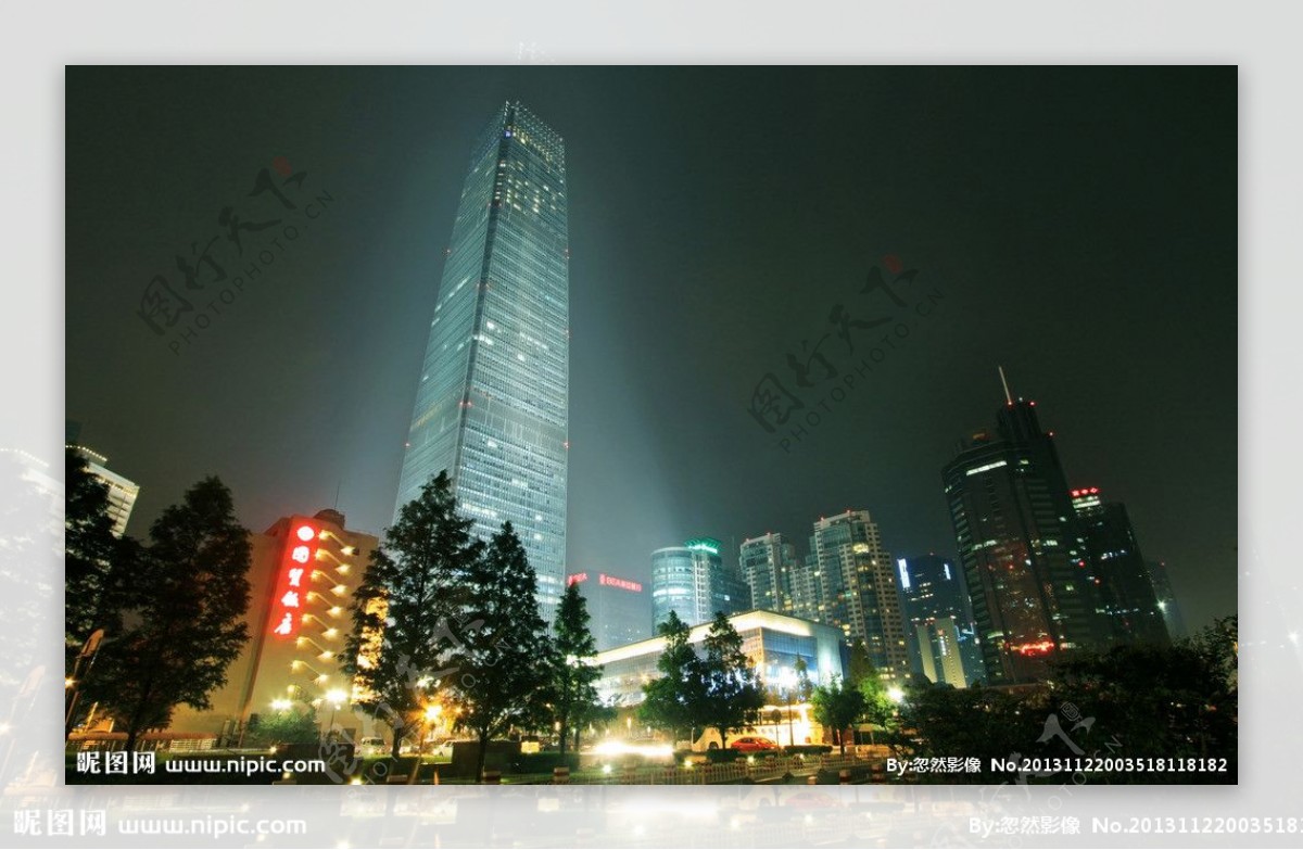 北京国贸夜景图片