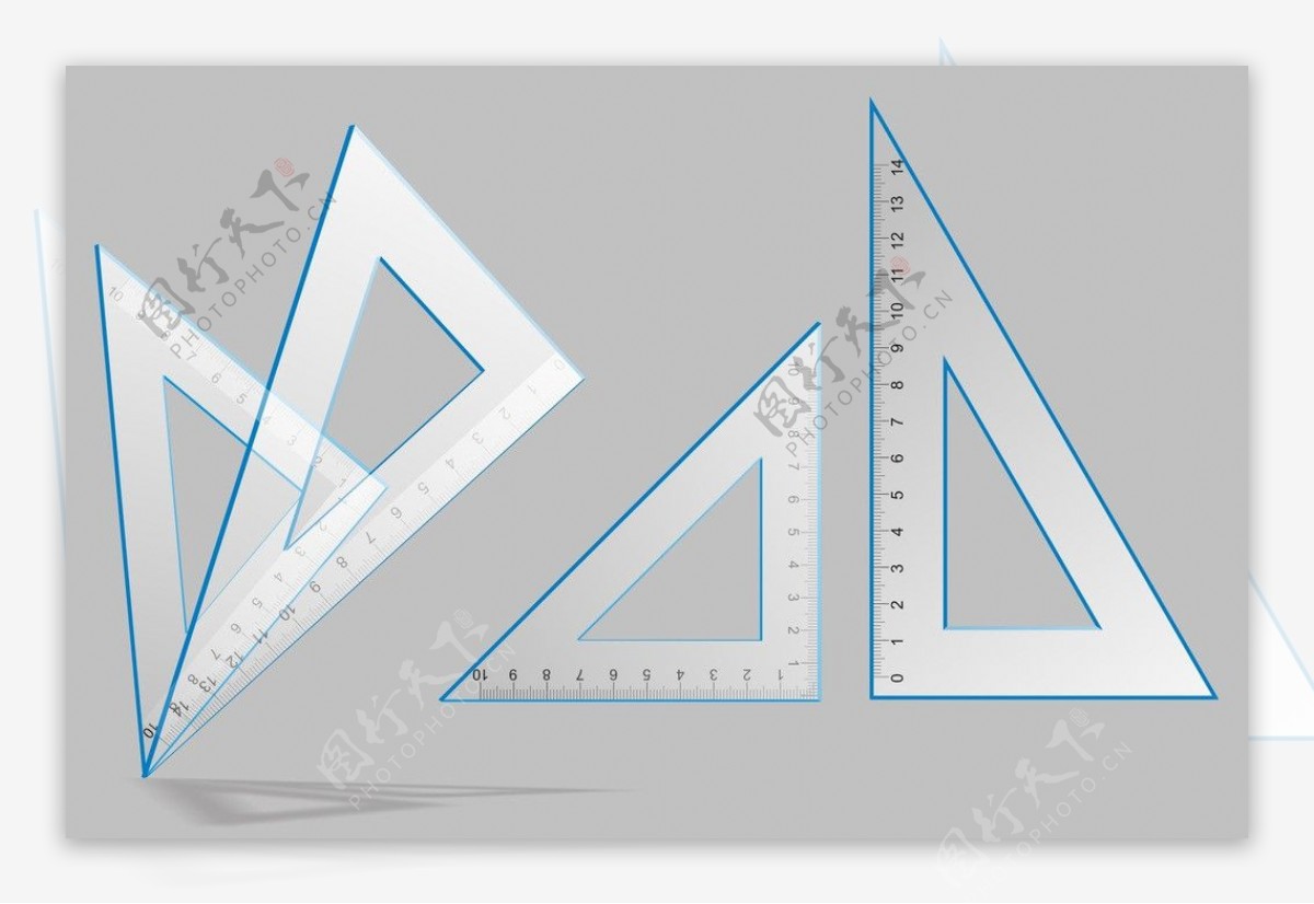 尺子三角板量具图片