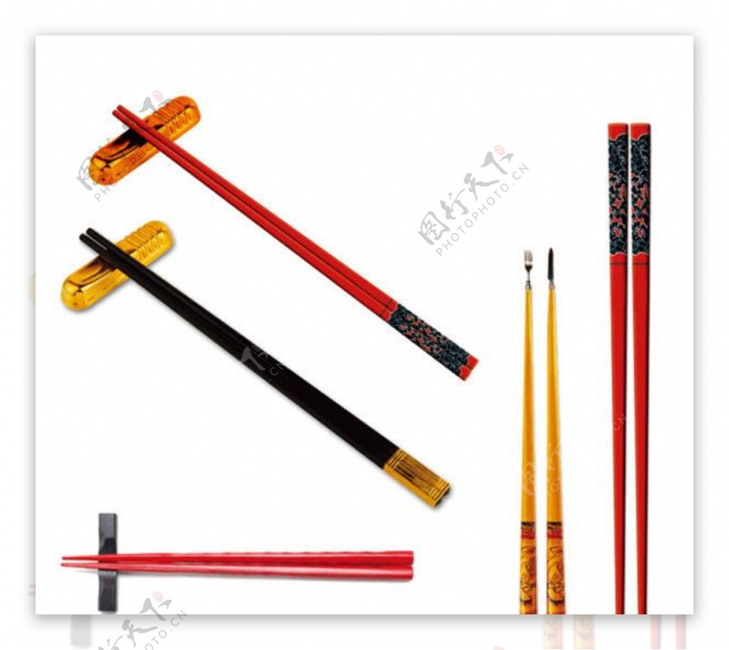 各种古典筷子图片