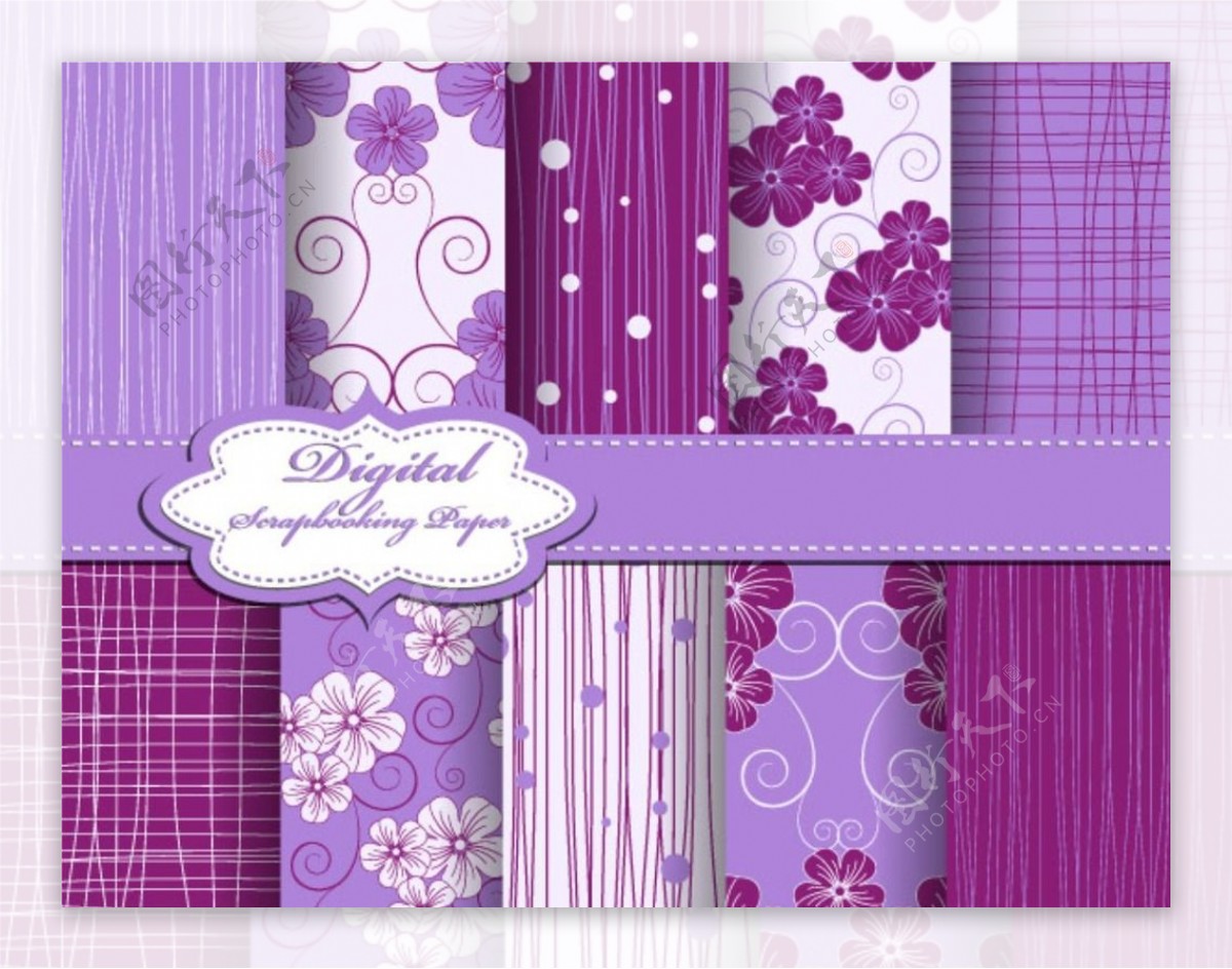 紫色布纹素材图片