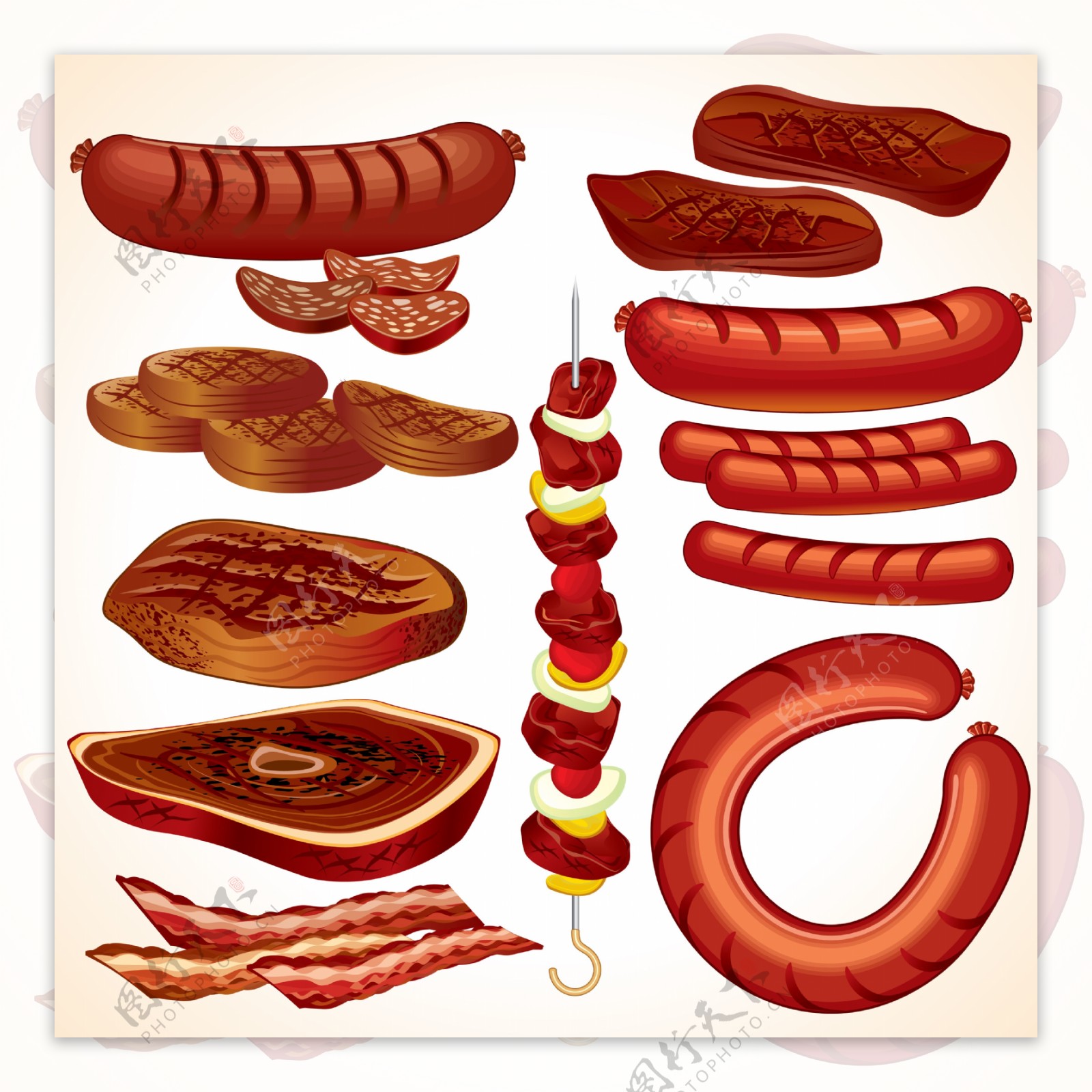 肉类插画图片