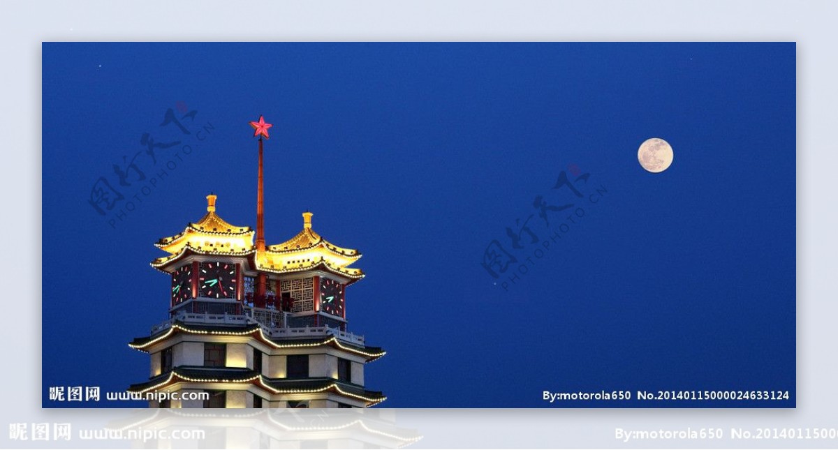 郑州二七塔摄影夜景图片