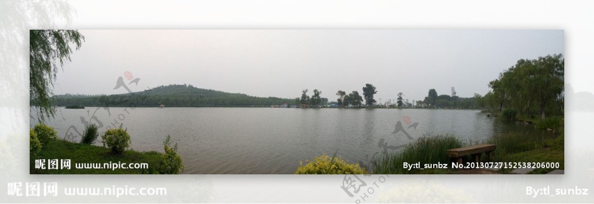 莲花湖全景图片
