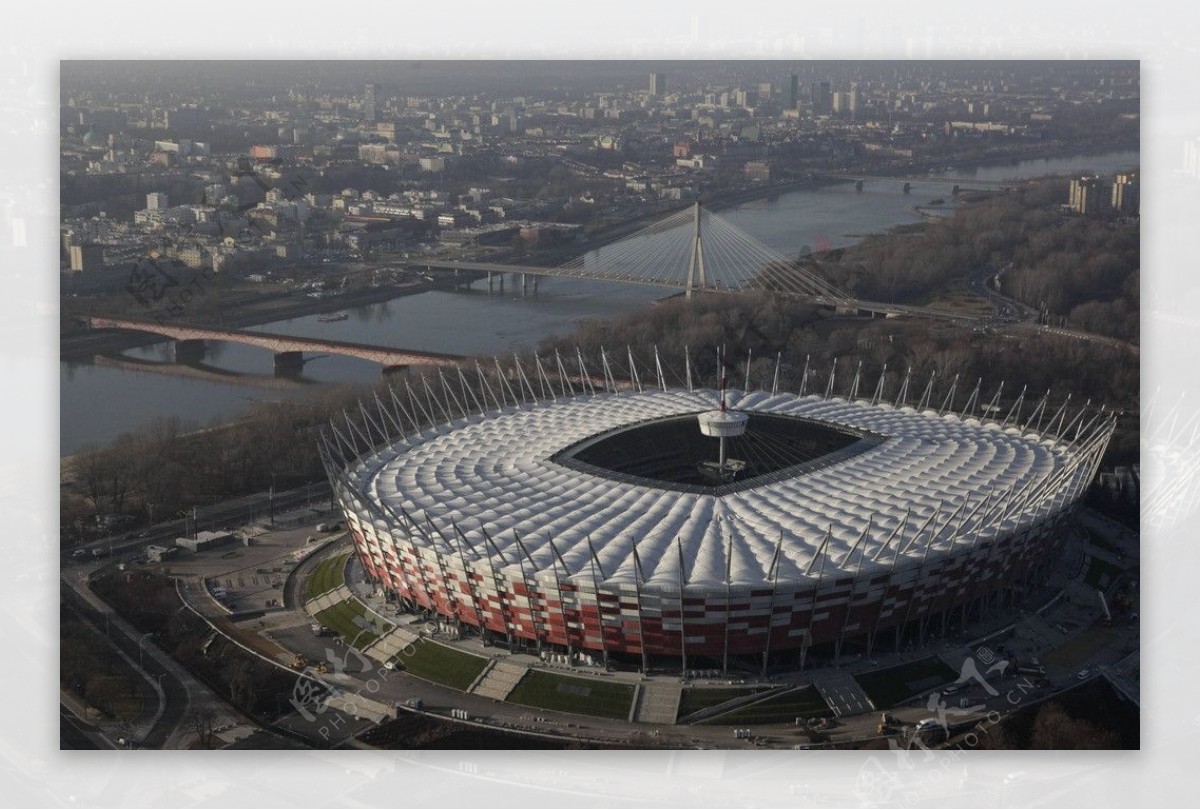 华沙波兰国家体育场鸟瞰图图片