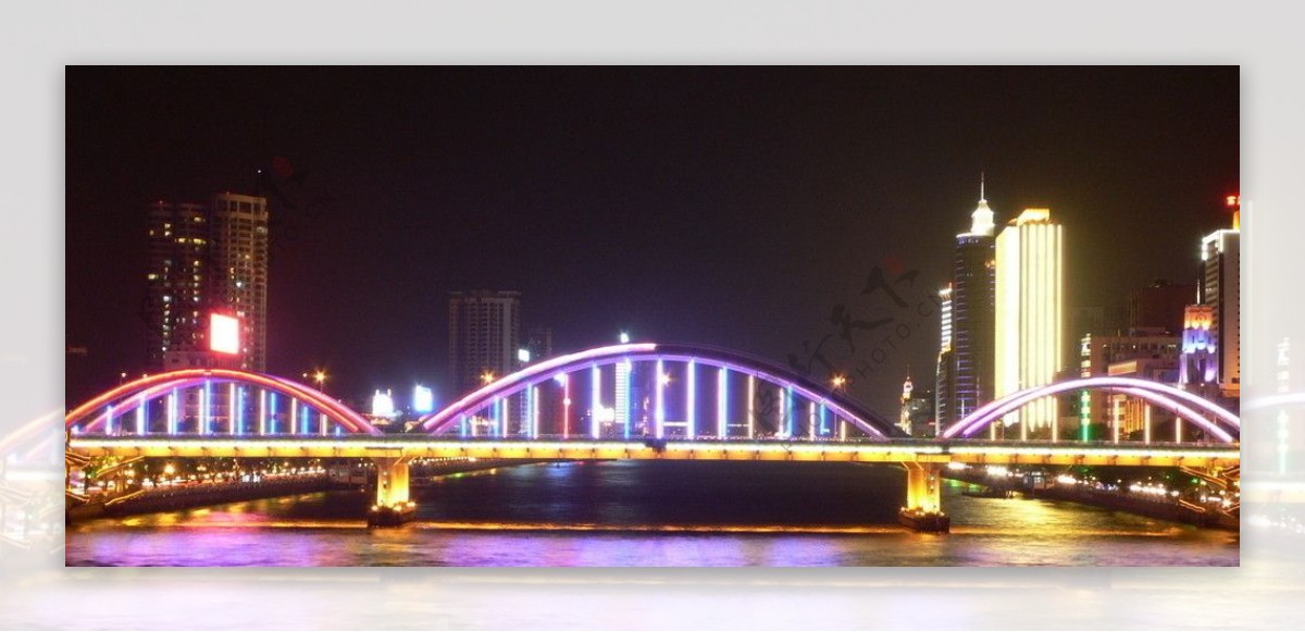 高架桥迷人夜景图片