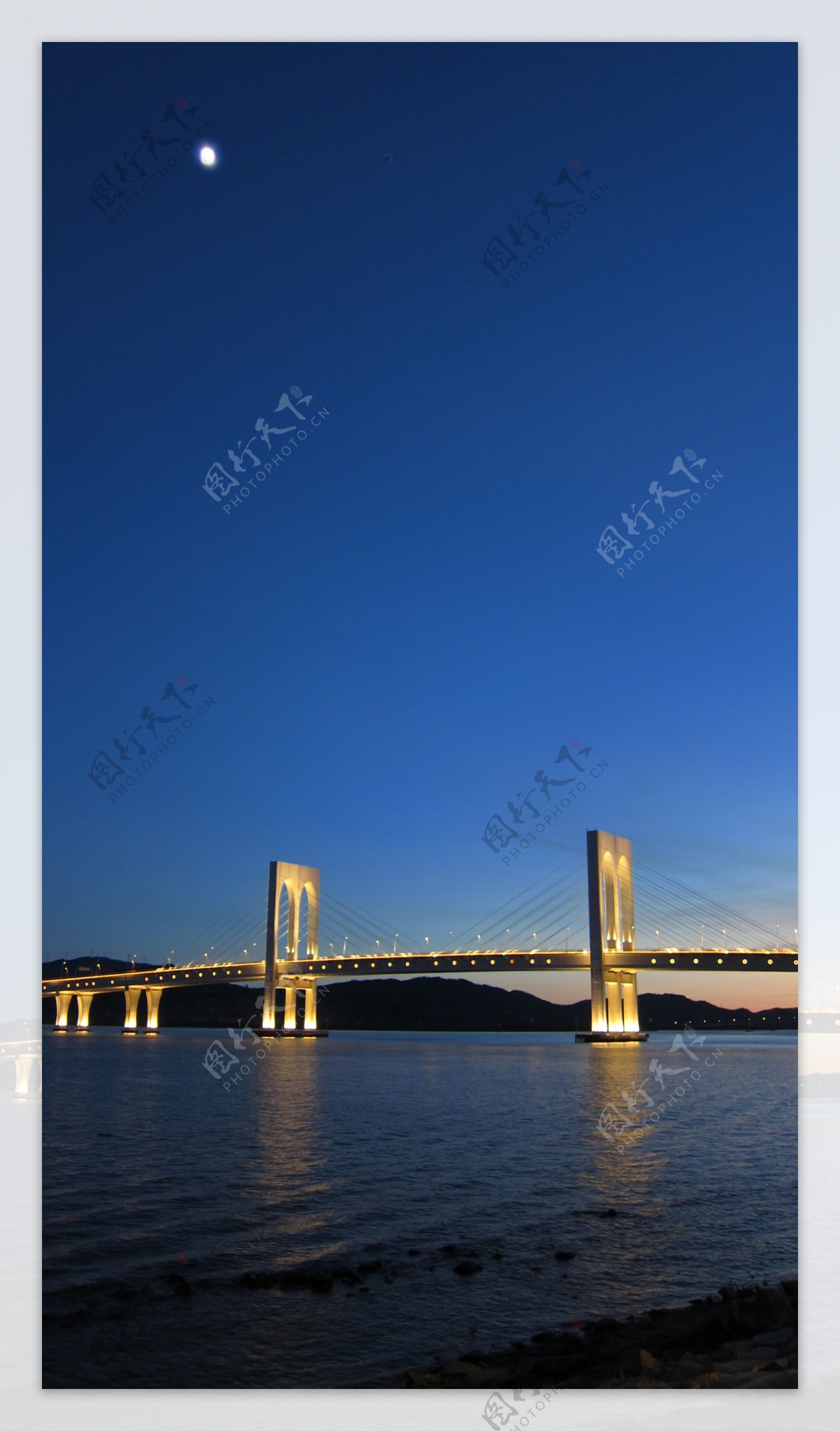 珠海大桥夜景图片
