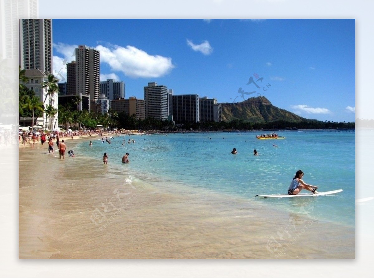 夏威夷海滩美景图片
