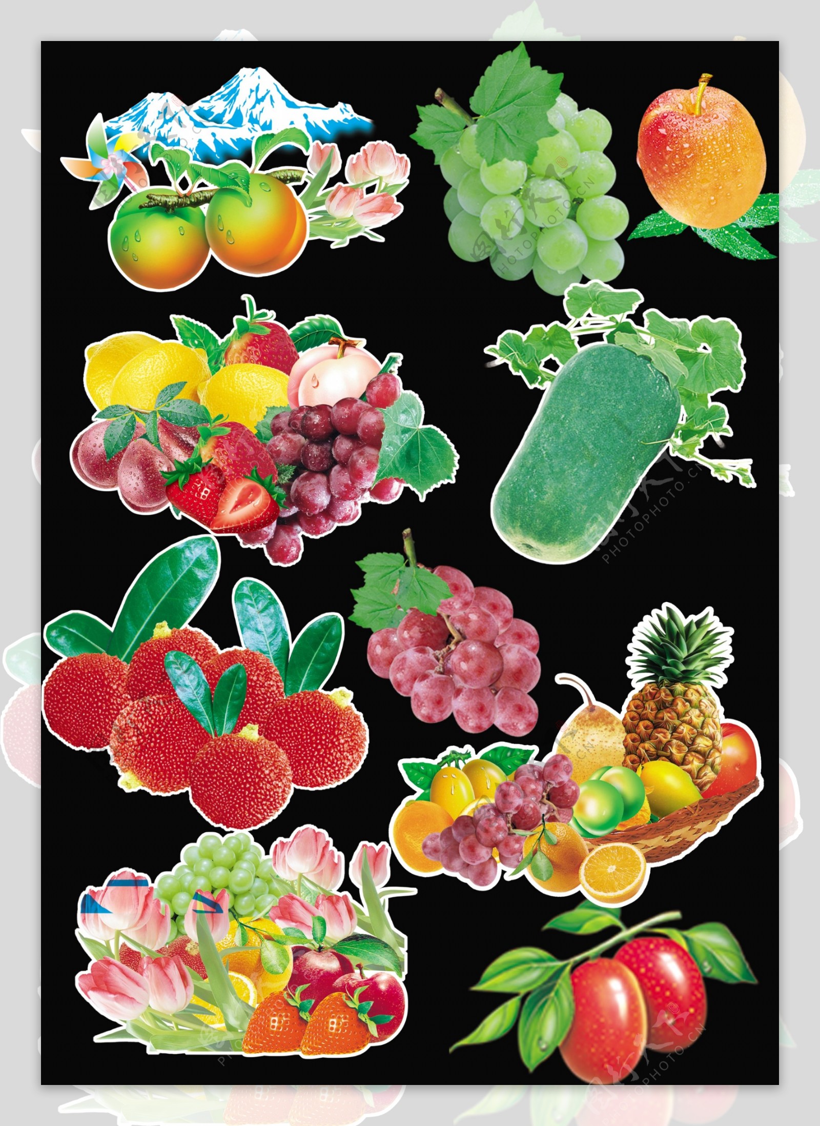 好用的水果堆图片